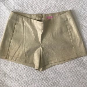 Gold Lilly Pulitzer shorts